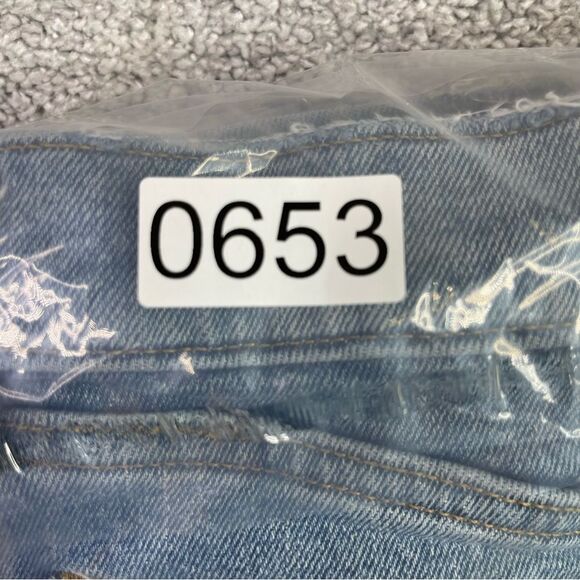 Abercrombie & Fitch Mom Shorts Women’s 25 Blue Cut Off High Rise Distressed - Picture 8 of 8